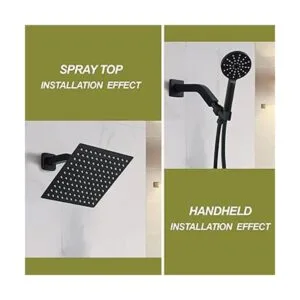 HAMOLER Brazo de ducha de montaje en pared de 8 pulgadas_6