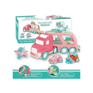 Juego de juguetes de coche portador 5 en 1 con luces y_3