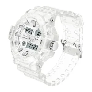 Gosasa Reloj digital multifunción transparente para_2