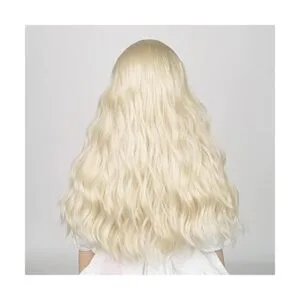 Aicos Peluca rubia para niños peluca larga y rizada para_4