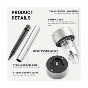 GIGALUMI 16 Pack Solar Path Lights OutdoorSolar Lights_6