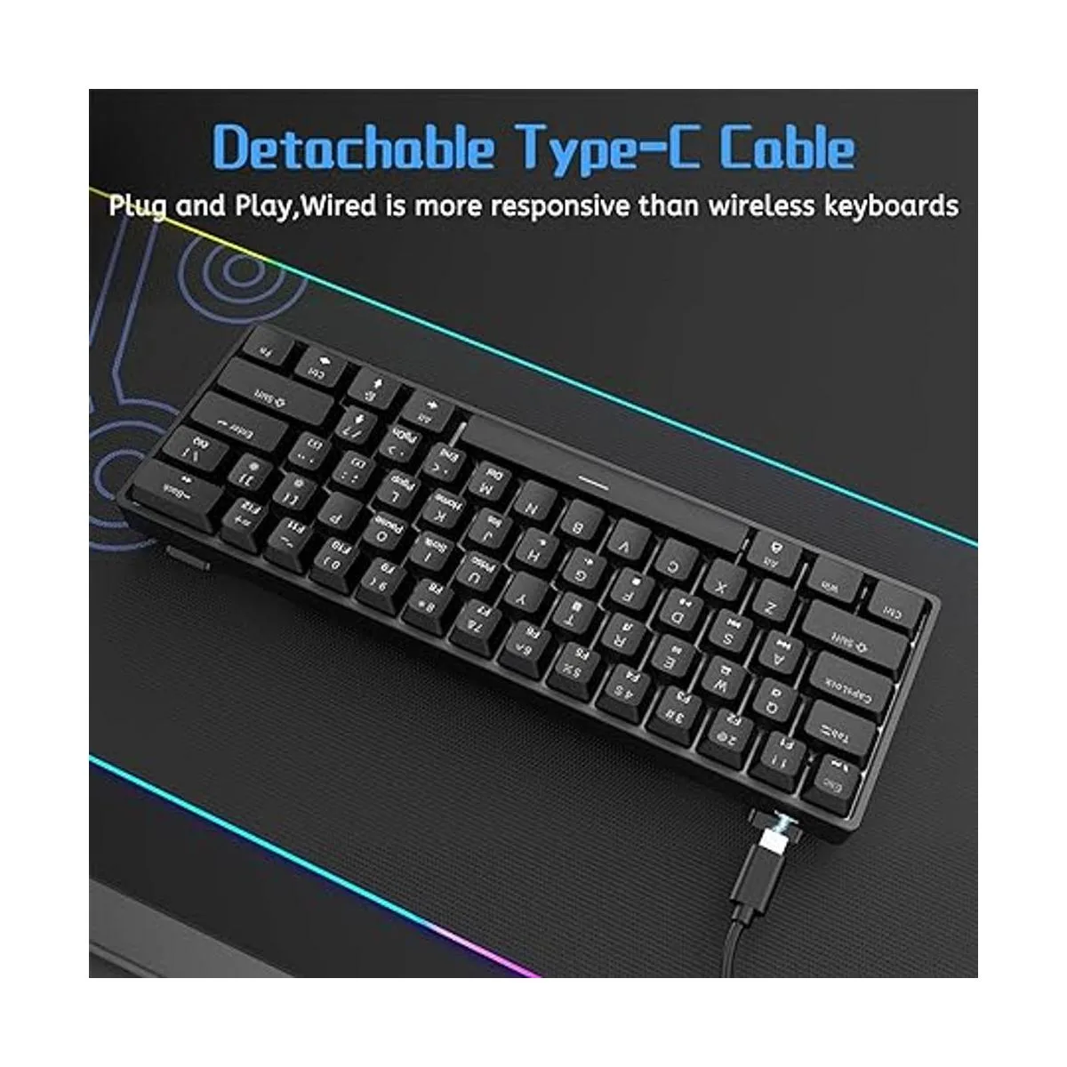 DIERYA DK61se Teclado mecánico con cable para juegos con_5