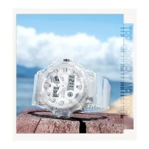 Gosasa Reloj digital multifunción transparente para_3