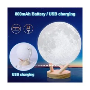 Moon Lamp GROPINFLY Night Light 16 Colors 3D Light Lamp_4