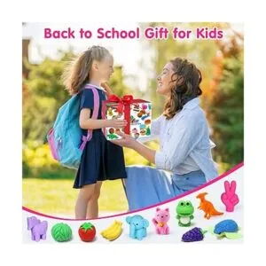 Arscniek 140 Pack Animal Erasers for Kids Bulk Cute Desk_6