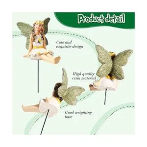 Bucherry 12 piezas de mini figuras de hadas de jardín de_5