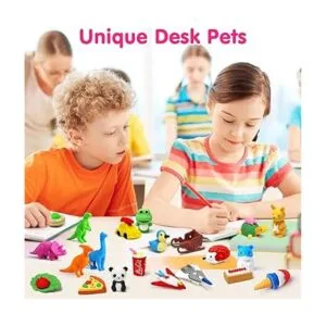 Arscniek 140 Pack Animal Erasers for Kids Bulk Cute Desk_5