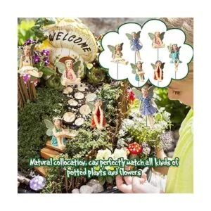 Bucherry 12 piezas de mini figuras de hadas de jardín de_4