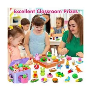 Arscniek 140 Pack Animal Erasers for Kids Bulk Cute Desk_2
