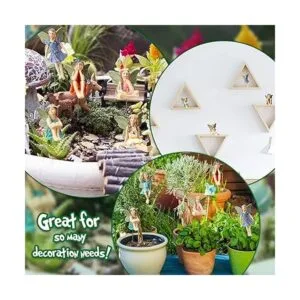 Bucherry 12 piezas de mini figuras de hadas de jardín de_3