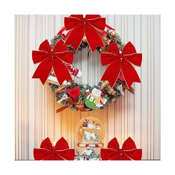 Yungyan Cinta de terciopelo de Navidad con alambre de_7