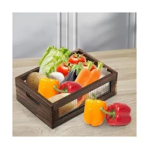 Dicunoy Juego de 2 cajas de anidación rústicas cestas_4