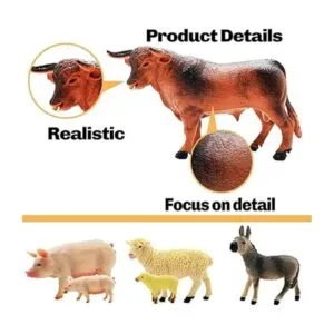 Paquete de 3 tractores de juguete de granja con 40 figuras_4