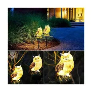 2 paquetes de luces solares de búho para exteriores_2