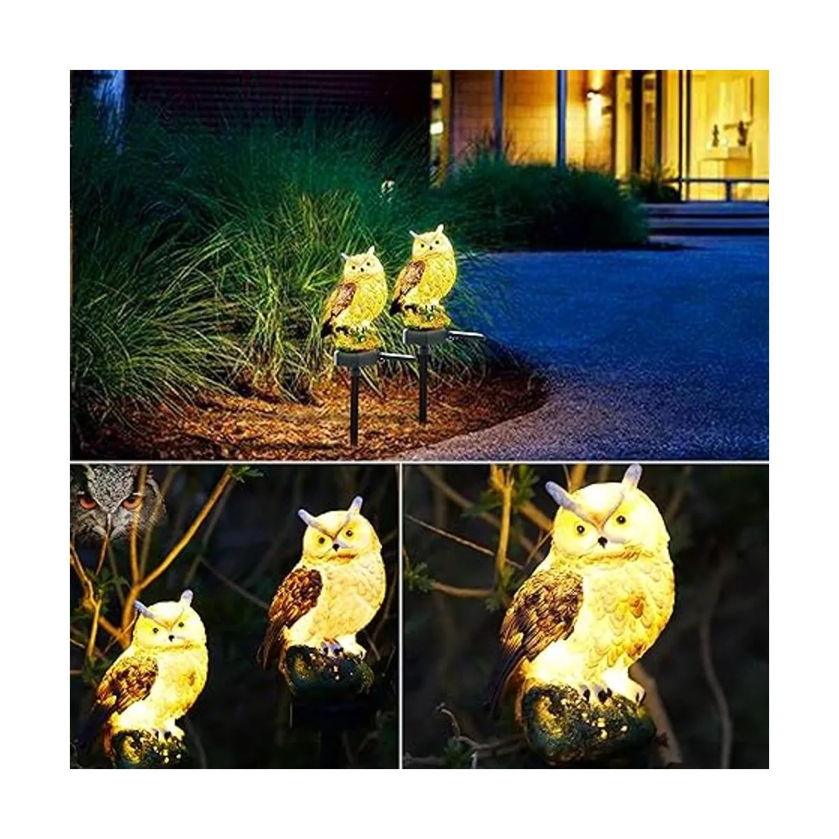2 paquetes de luces solares de búho para exteriores_2