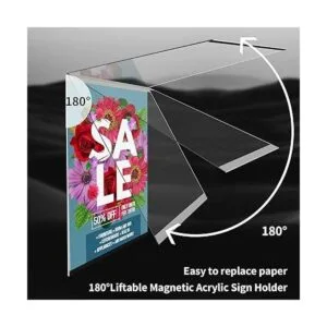 REALWAY Soporte acrílico para letreros de pared de 8.5 x_3