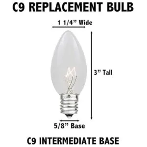 Juego de luces de Navidad transparentes C9 cadena de luz_5