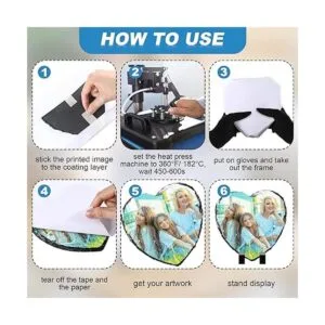 4 piezas de pizarra de sublimación en forma de corazón_3