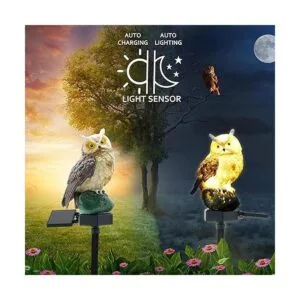 2 paquetes de luces solares de búho para exteriores_4