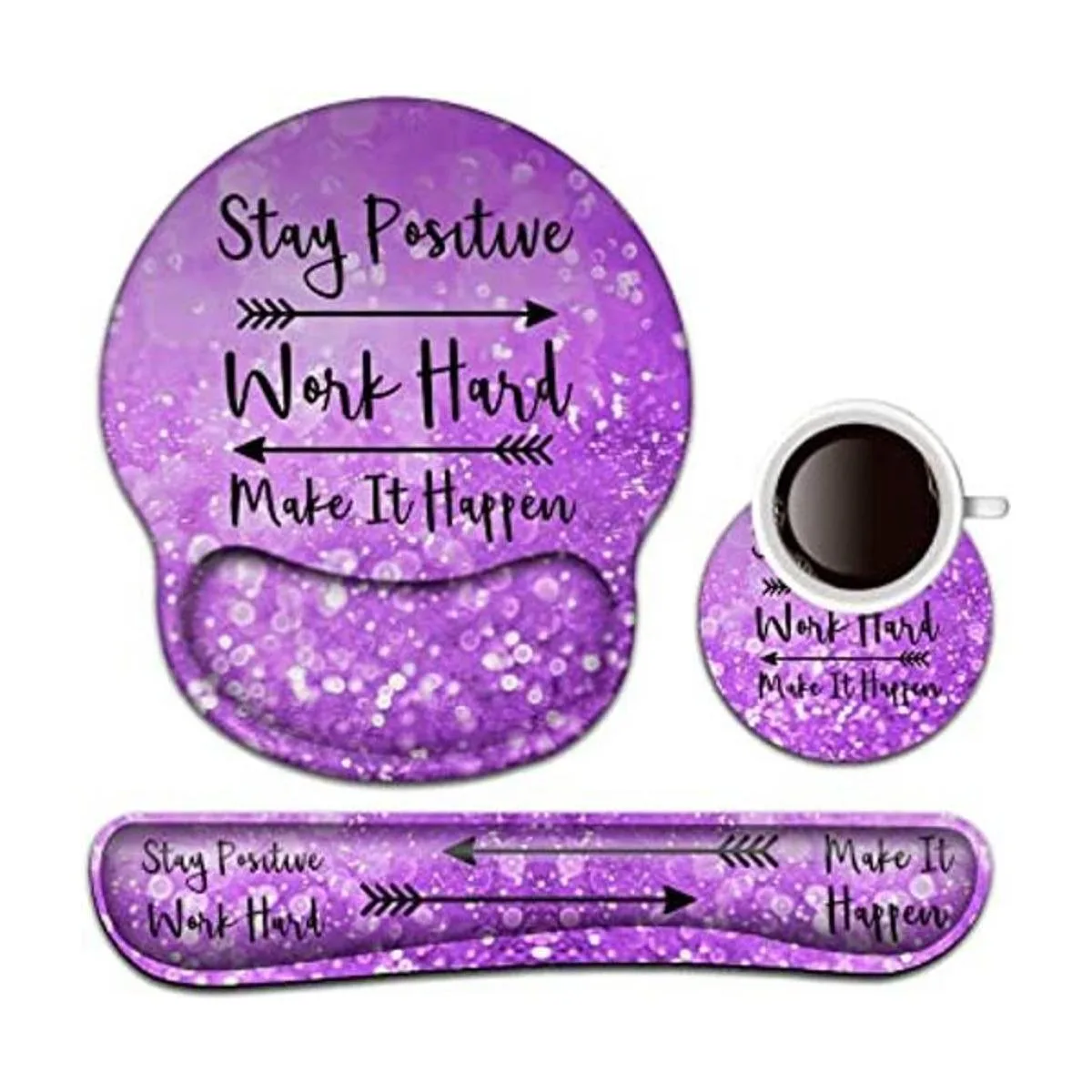 Reposamuñecas para teclado y mouse con soporte para_1