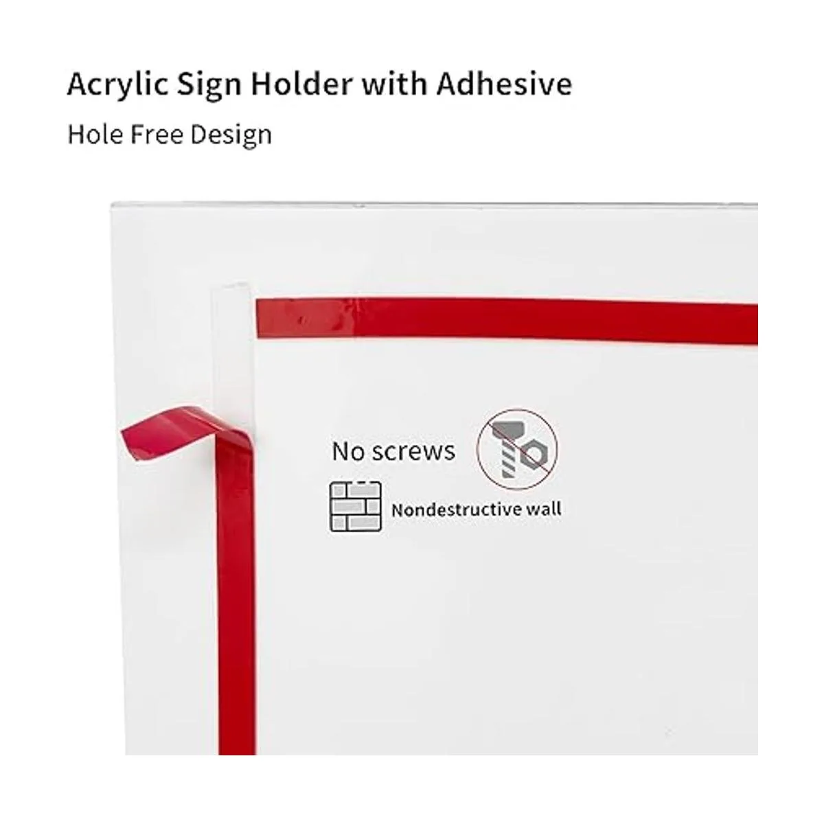 REALWAY Soporte acrílico para letreros de pared de 8.5 x_4