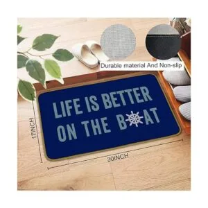 Burosev Life is Better On The Boat Felpudo decorativo_3