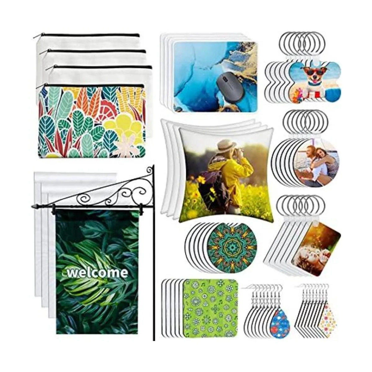 114 piezas de productos en blanco de sublimación juego de_1