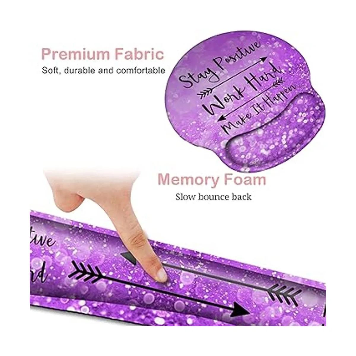 Reposamuñecas para teclado y mouse con soporte para_4