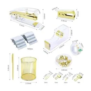 BOMEI PACK Kit de accesorios de escritorio grapadora y_3