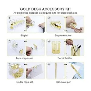 BOMEI PACK Kit de accesorios de escritorio grapadora y_4