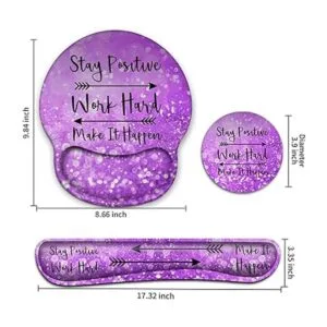 Reposamuñecas para teclado y mouse con soporte para_6