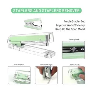 Creechwa Kit de accesorios de escritorio verde juego de_4