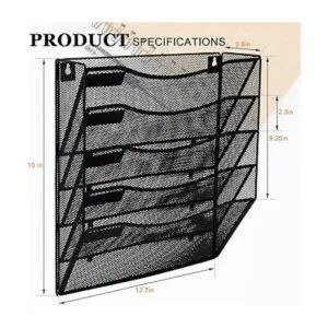 JessYo Organizador de archivos de pared de malla de 5_2