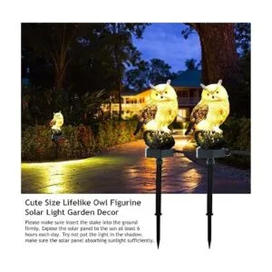 2 paquetes de luces solares de búho para exteriores_3