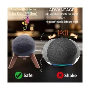 Soporte de madera real para Echo Dot 4 generación5_5