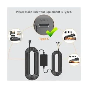 WOLFBOX Kit de alambre duro tipo C para cámara de tablero_3