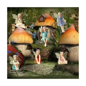 Bucherry 12 piezas de mini figuras de hadas de jardín de_7