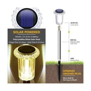 Gorrzai Luces solares para exteriores paquete de 10 luces_2