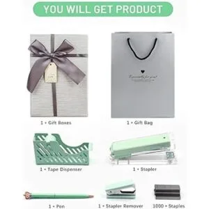 Creechwa Kit de accesorios de escritorio verde juego de_5