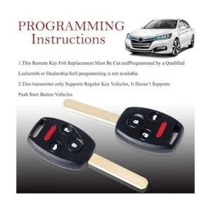 Llavero de repuesto remoto compatible con Honda Civic EX_3