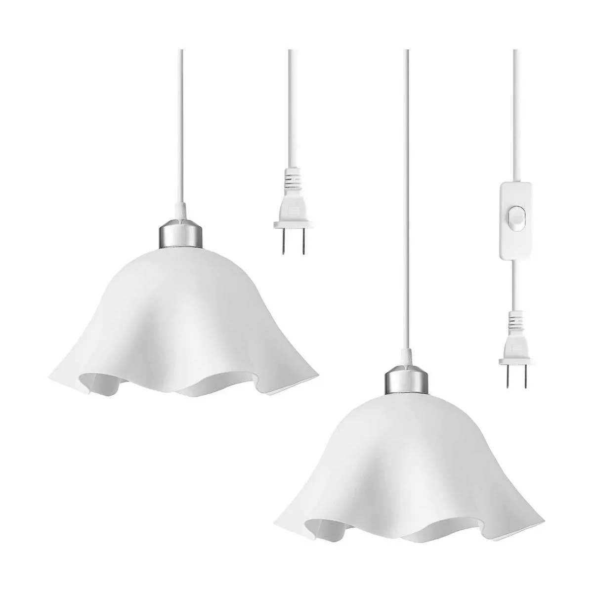 Lámpara colgante con enchufe paquete de 2 luces colgantes_1