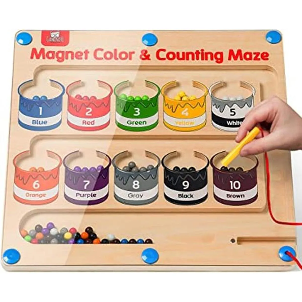 GAMENOTE Laberinto magnético de color y números_1