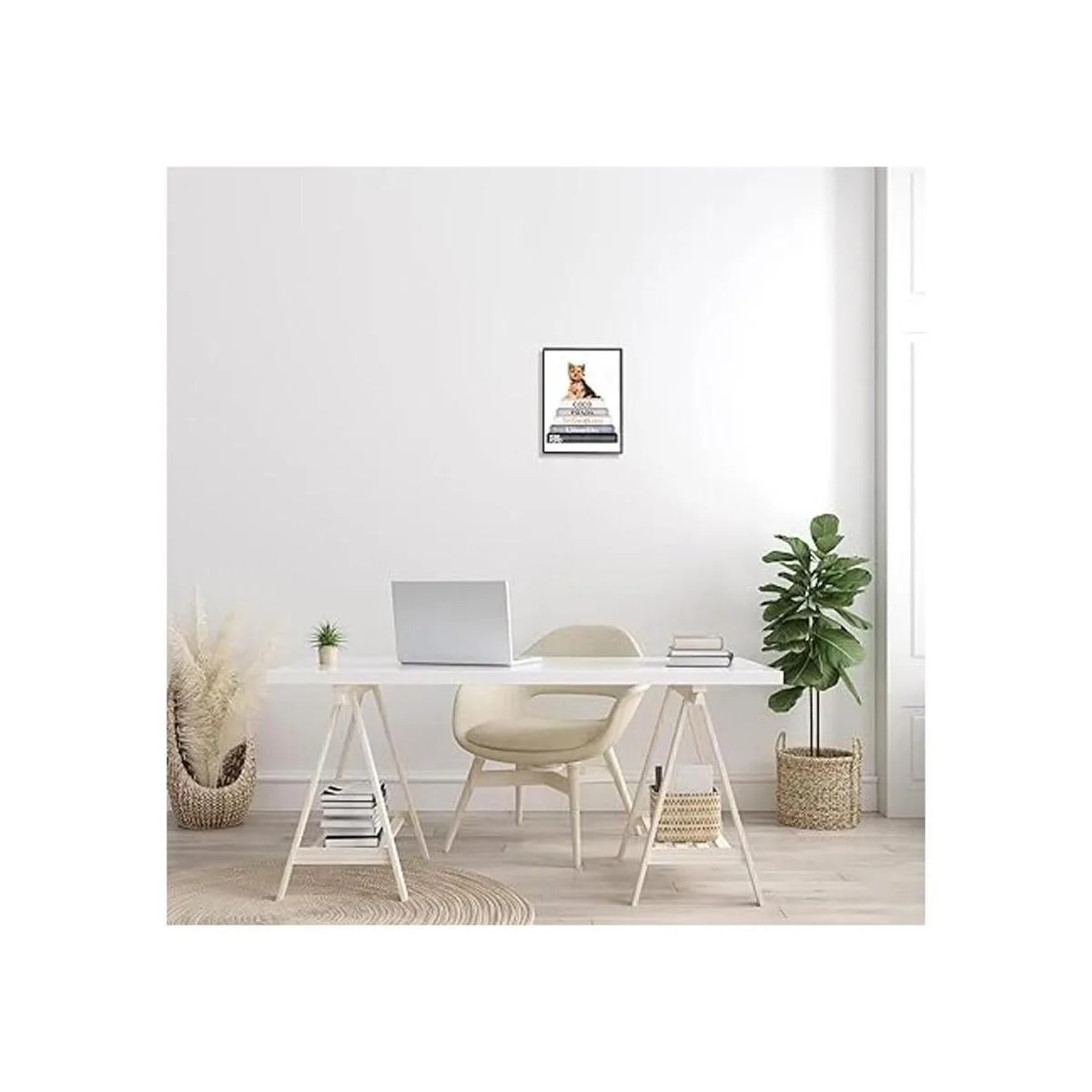 Stupell Industries Book Stack Yorkie Arte de pared_5