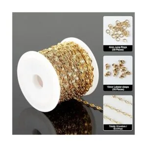 UMAOKANG Cadena de joyería chapada en oro de 32.8 pies_2