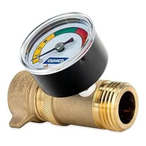 Regulador de presión de agua de latón con manómetro_6