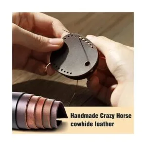 Paquete de 4 fundas de cuero para AirTag Tracker_5