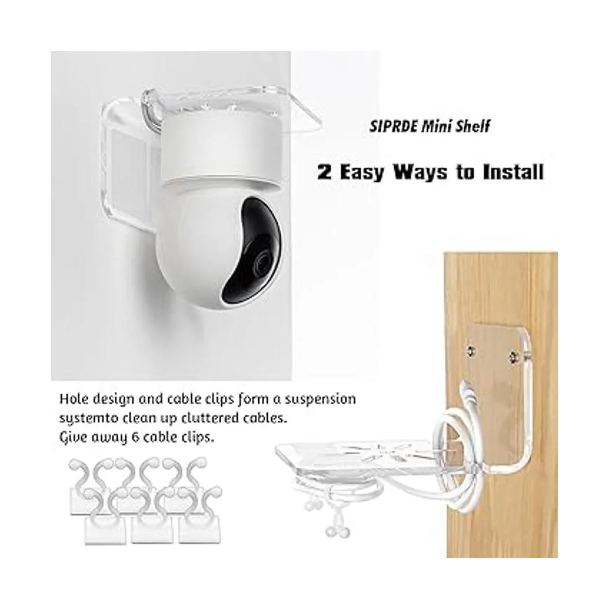 SIPRDE Juego de 3 estantes de pared pequeños de acrílico_5