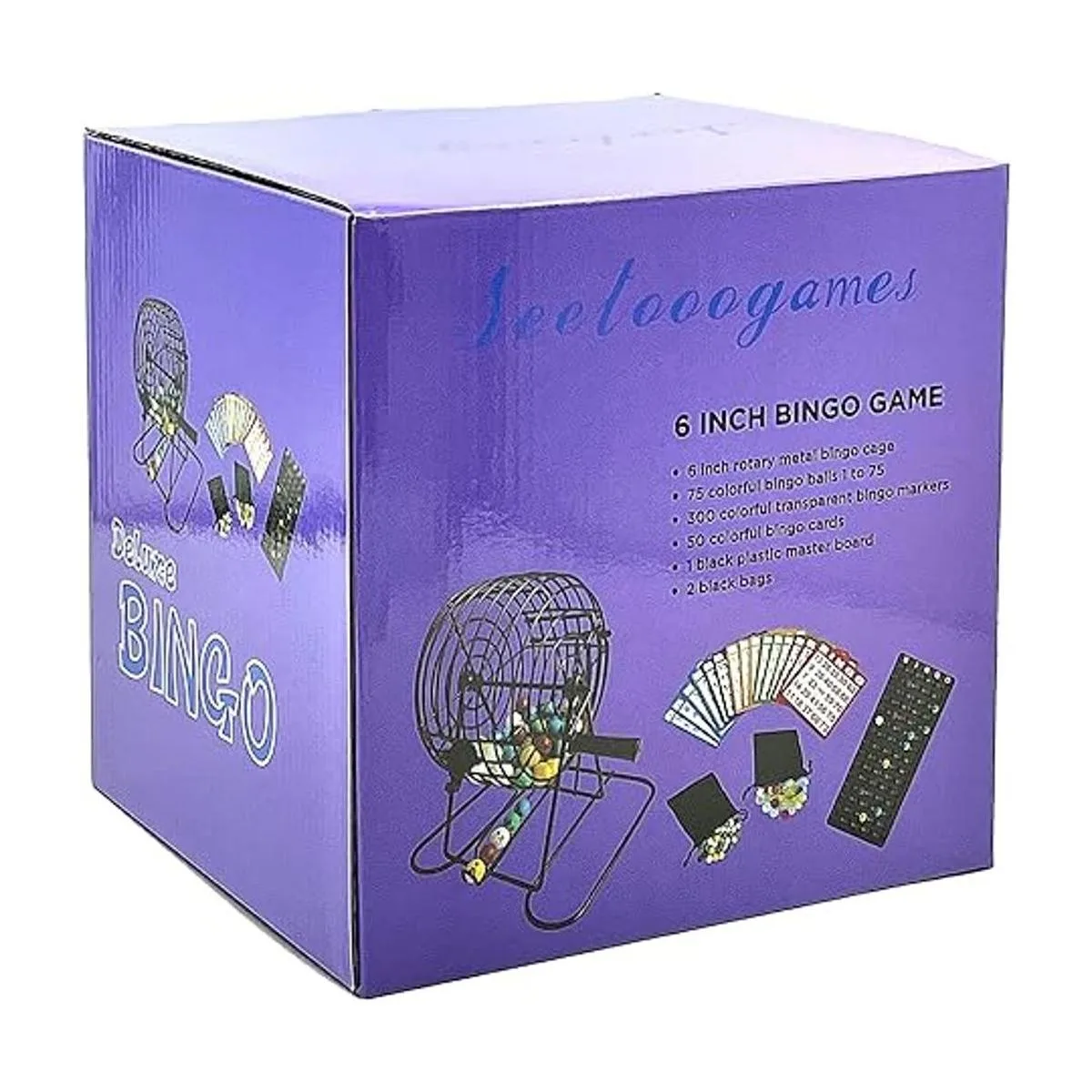 SEETOOOGAMES Juego de juego de bingo de lujo jaula de_6