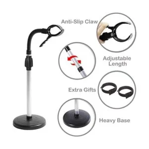 Amersis Soporte para secador de pelo giratorio de 360_3