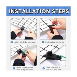 72 clips de lona y cuerdas elásticas de bola abrazaderas_4